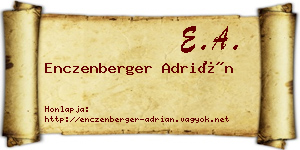 Enczenberger Adrián névjegykártya